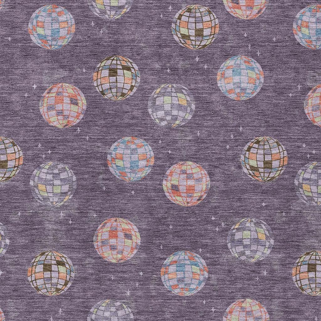 8' X 10' Plum And Purple Geometric Washable Indoor Outdoor Area Rug Homeroots Outdoor
