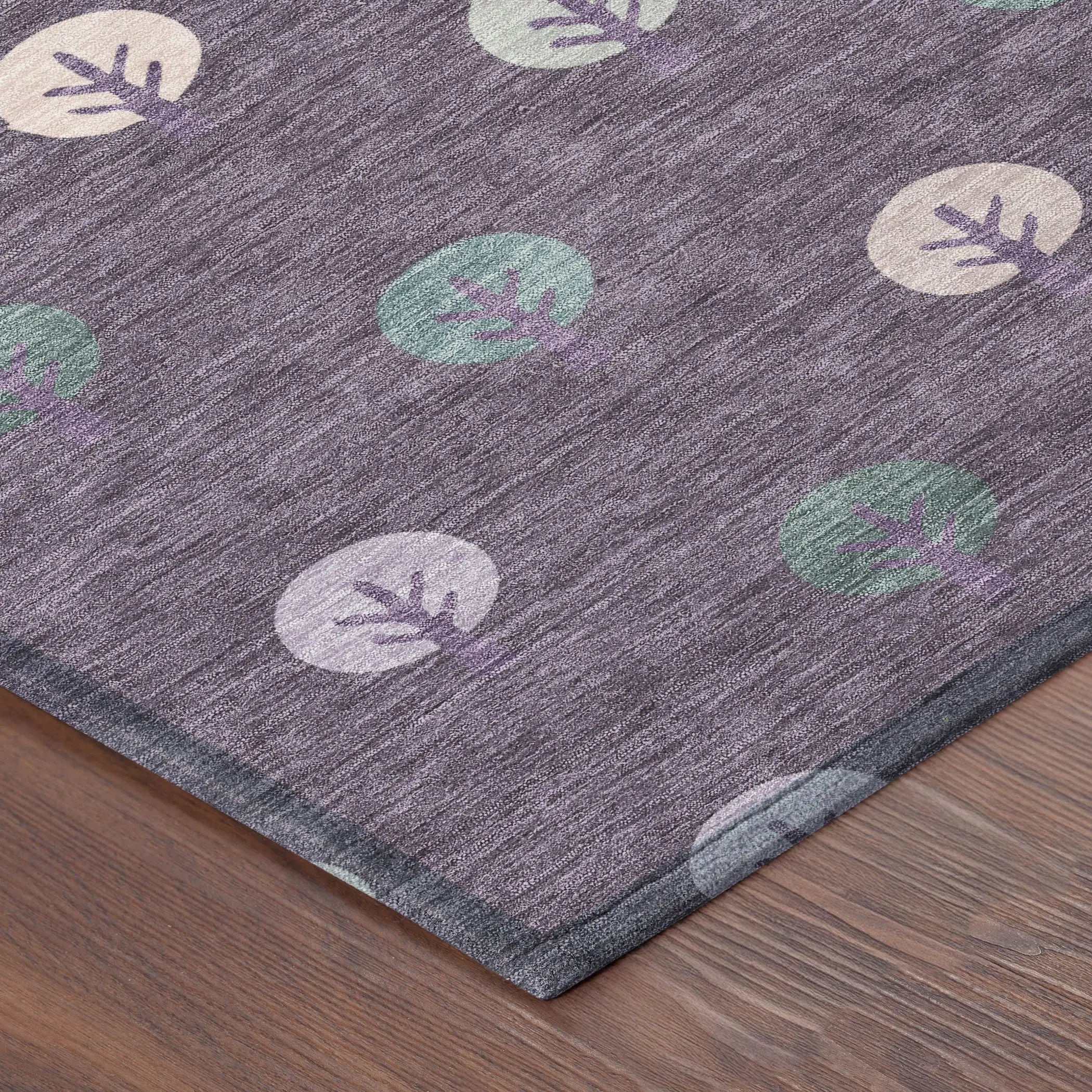 8' X 10' Plum And Purple Geometric Washable Indoor Outdoor Area Rug Homeroots Outdoor