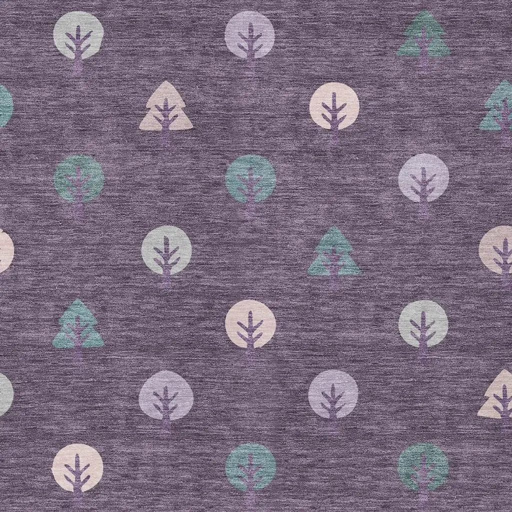 8' X 10' Plum And Purple Geometric Washable Indoor Outdoor Area Rug Homeroots Outdoor
