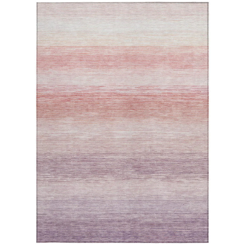8' X 10' Plum And Purple Striped Washable Indoor Outdoor Area Rug Homeroots Outdoor