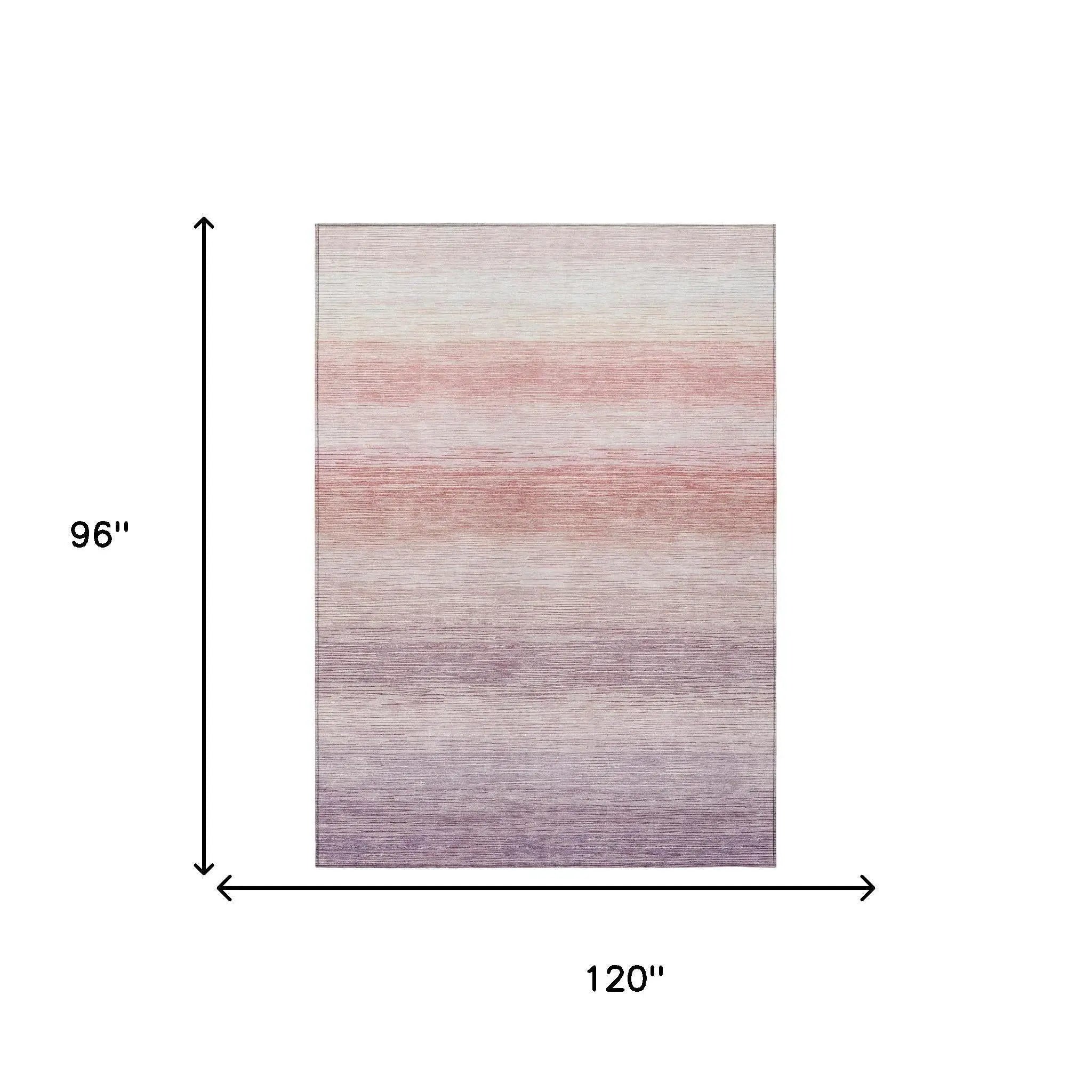 8' X 10' Plum And Purple Striped Washable Indoor Outdoor Area Rug Homeroots Outdoor