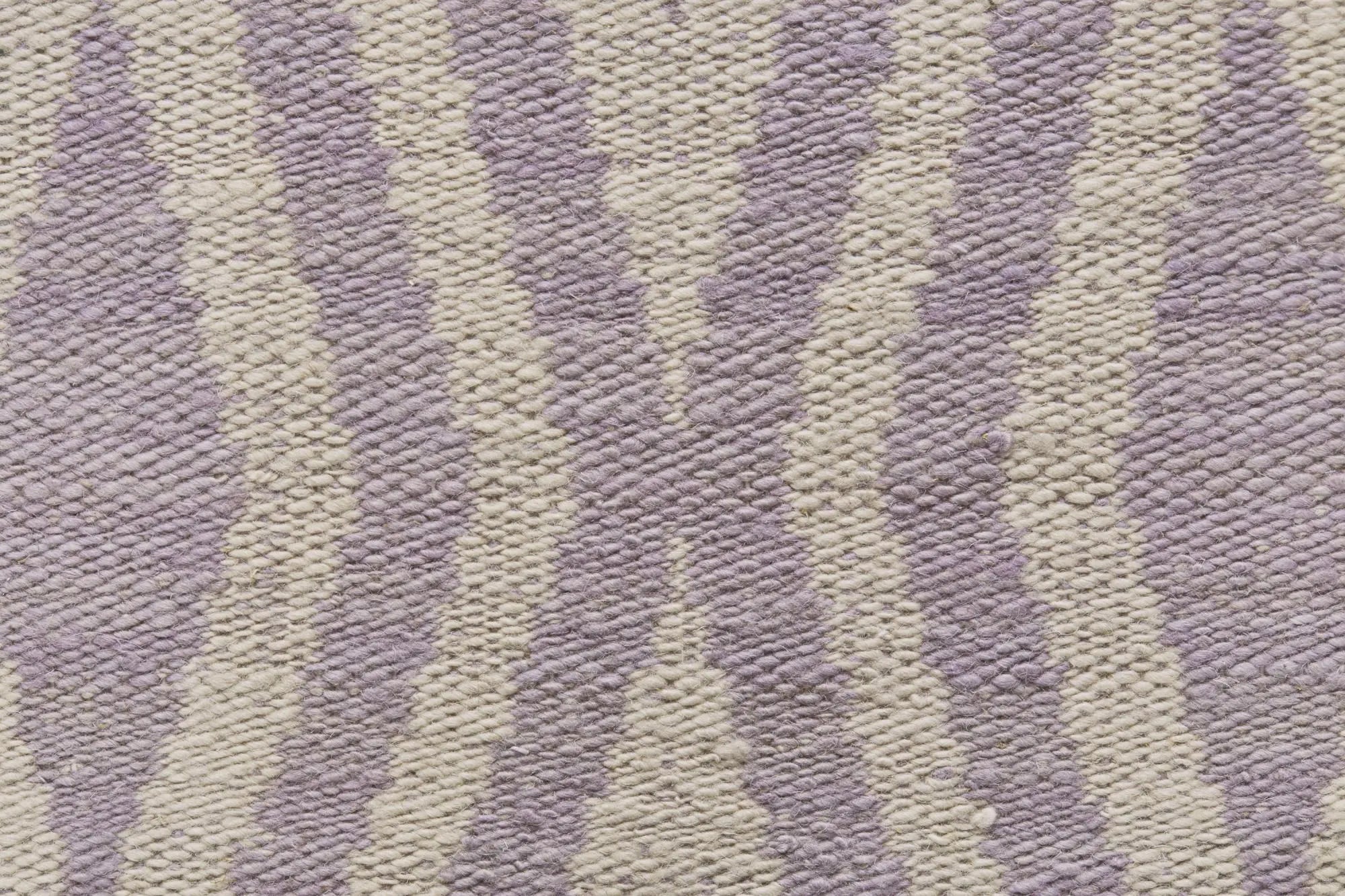 8' X 10' Purple And Ivory Wool Geometric Hand Loomed Area Rug Homeroots Home Decor