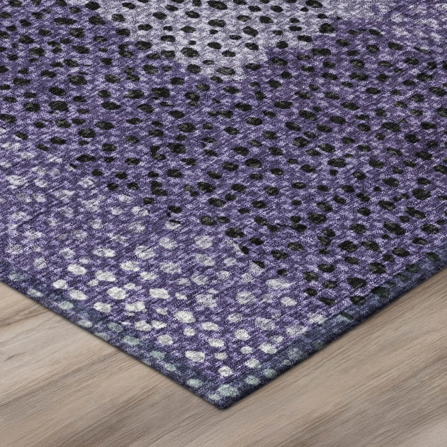 8' X 10' Purple And Lavender Abstract Washable Indoor Outdoor Area Rug Homeroots Outdoor