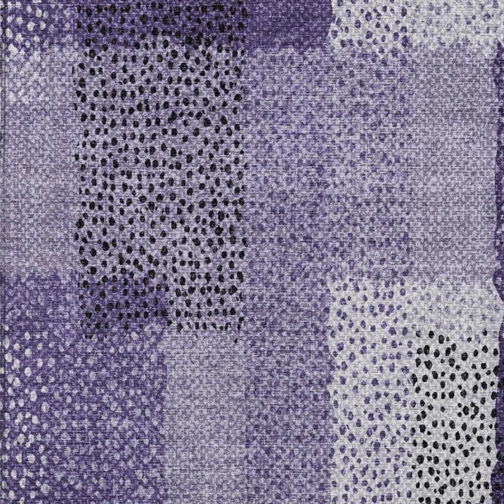 8' X 10' Purple And Lavender Abstract Washable Indoor Outdoor Area Rug Homeroots Outdoor
