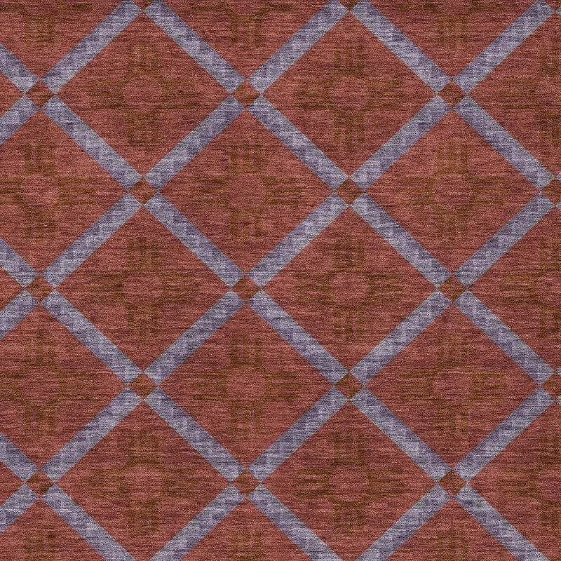 8' X 10' Red And Green Geometric Washable Indoor Outdoor Area Rug Homeroots Outdoor