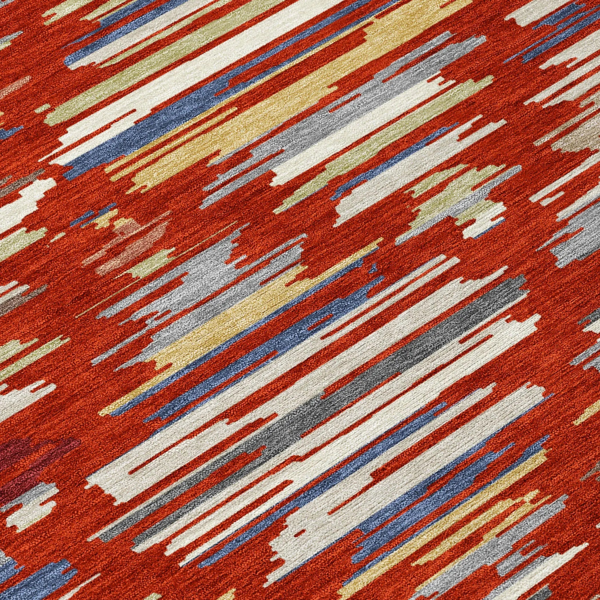 8' X 10' Red And Ivory Southwestern Washable Indoor Outdoor Area Rug Homeroots Outdoor