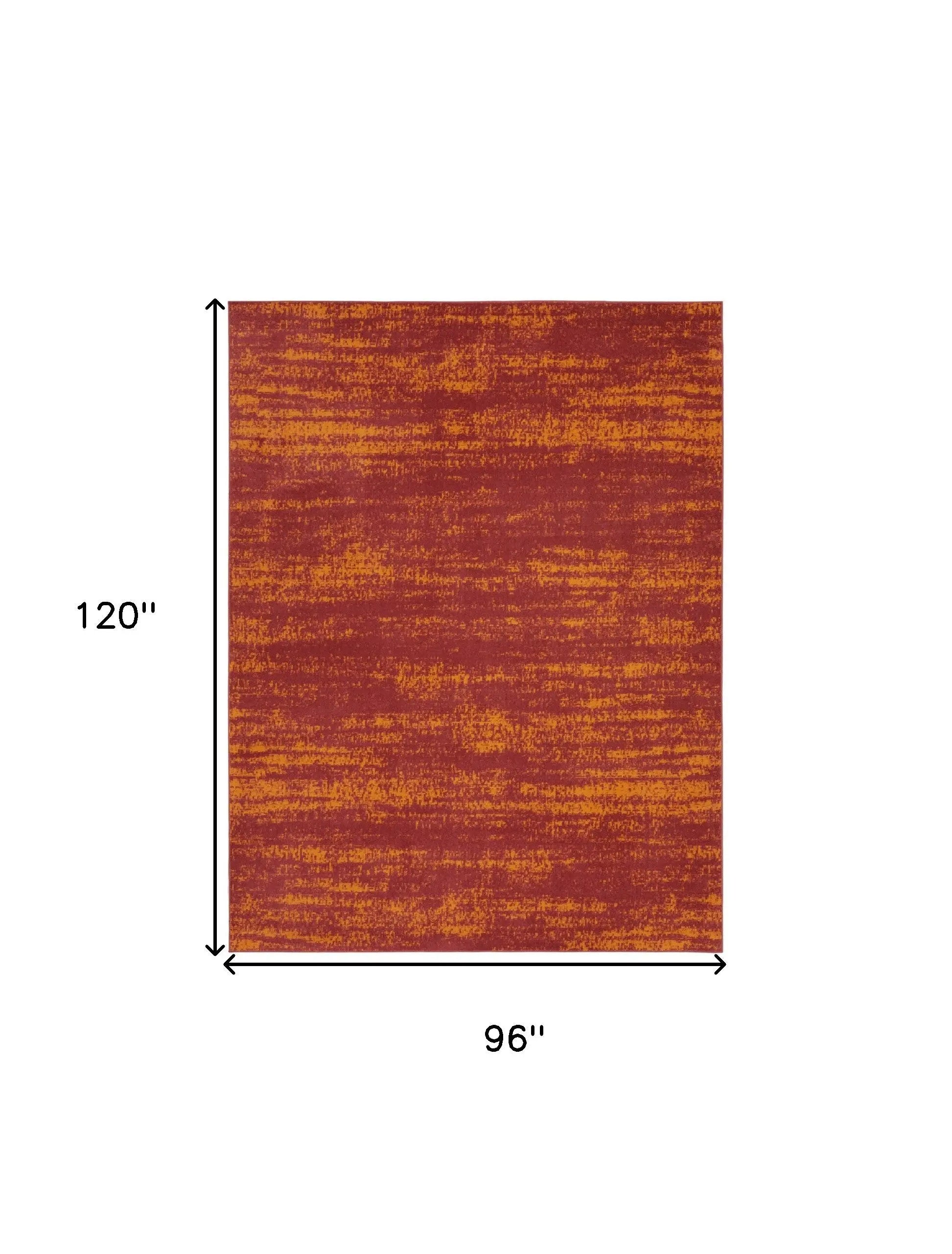 8' X 10' Red And Orange Abstract Indoor Outdoor Area Rug Homeroots Outdoor