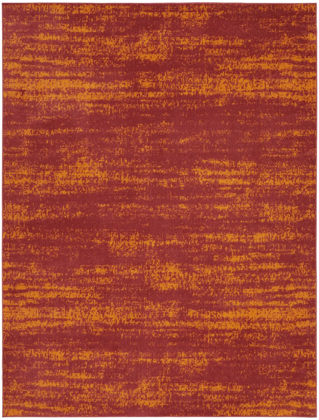 8' X 10' Red And Orange Abstract Indoor Outdoor Area Rug Homeroots Outdoor