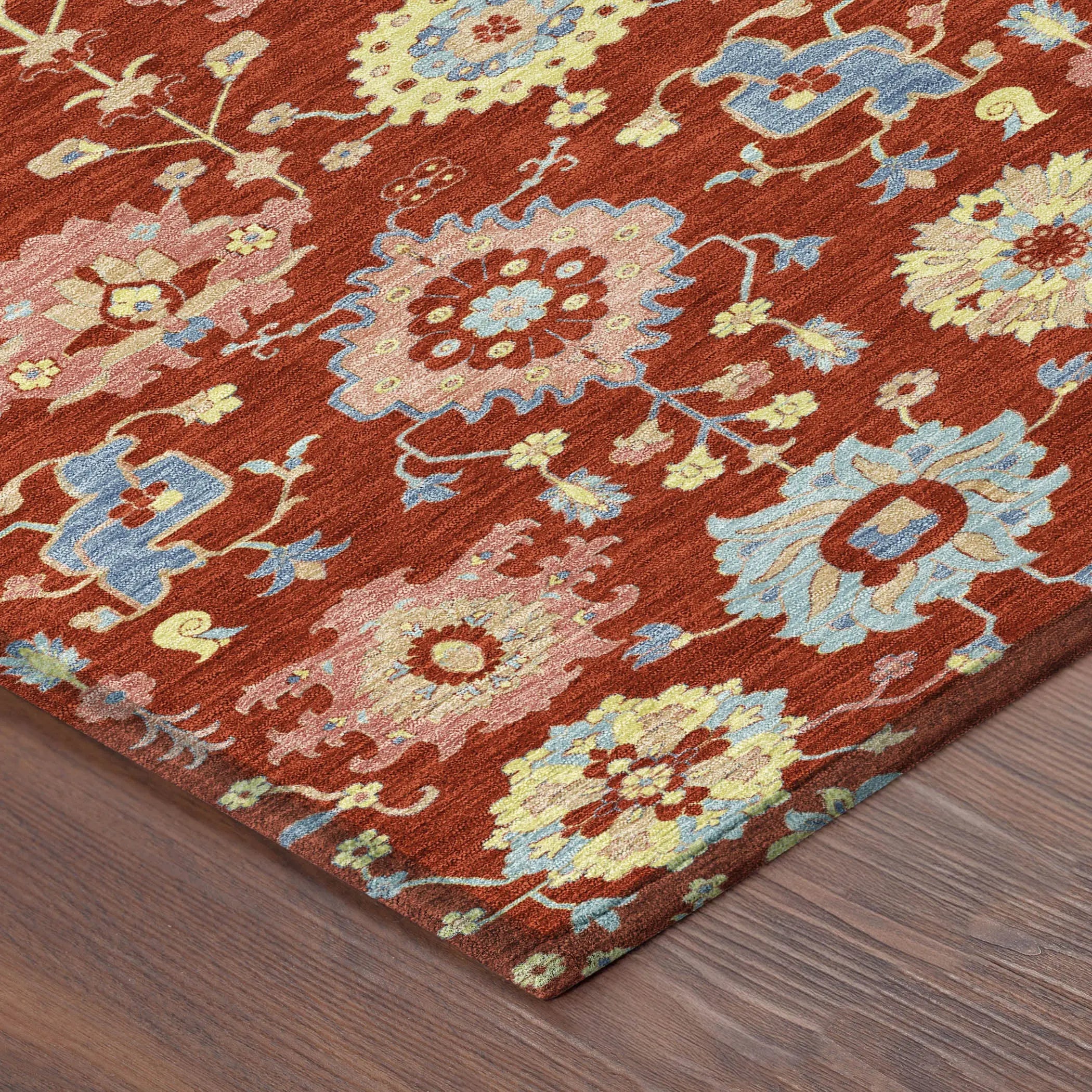 8' X 10' Red And Rust Geometric Washable Indoor Outdoor Area Rug Homeroots Outdoor