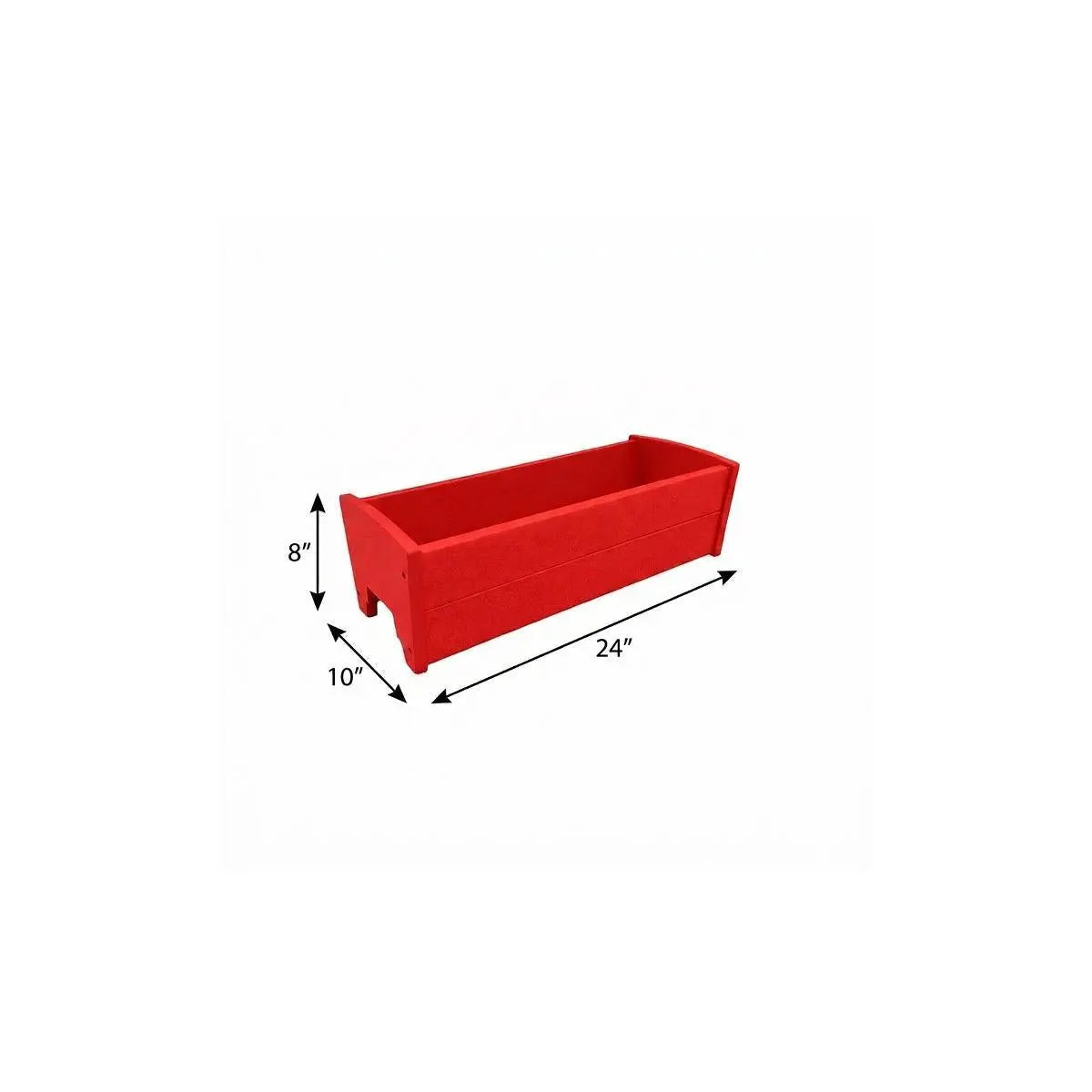 8" X 10" Red Heavy Duty Plastic Rectangular Railing Planter Homeroots Outdoor