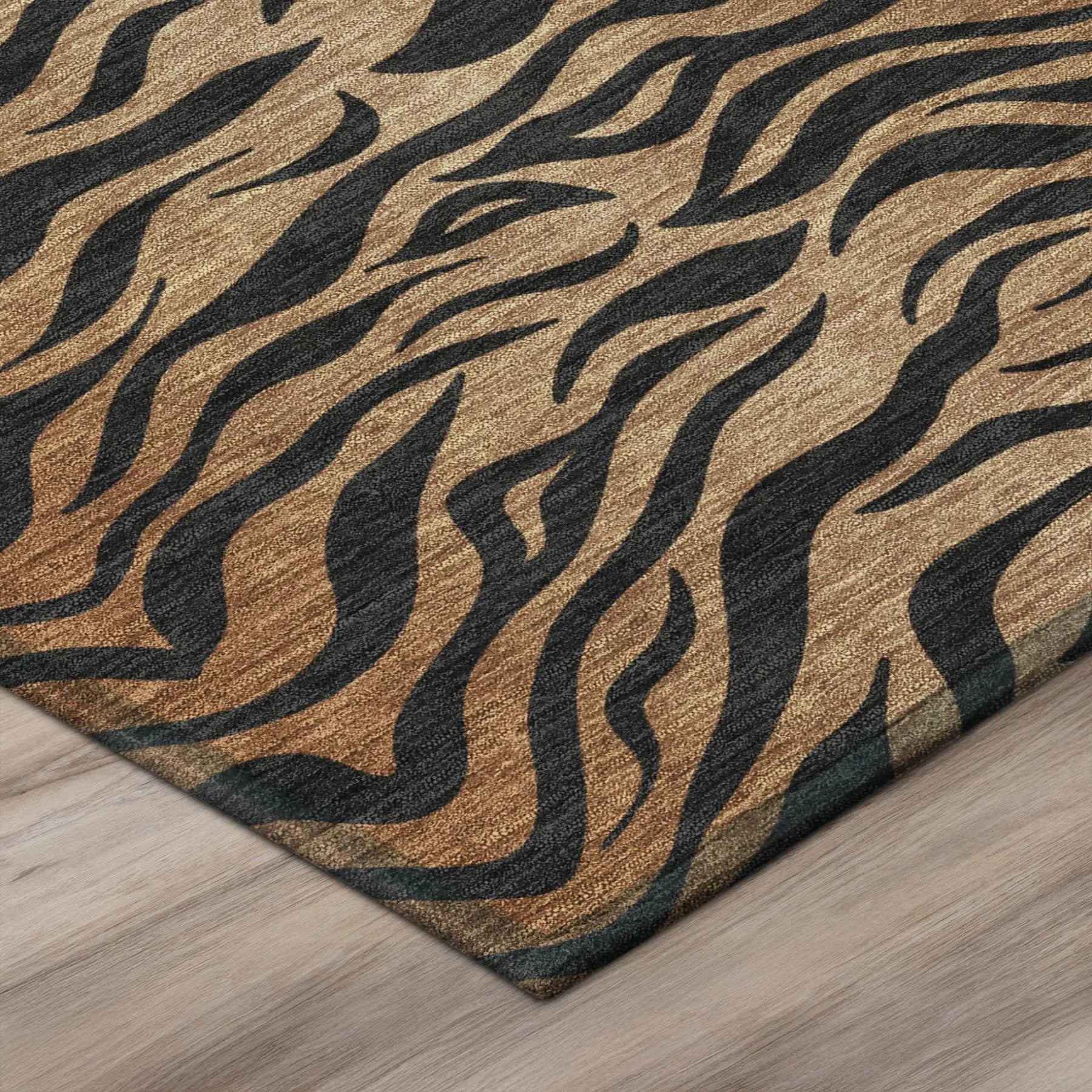 8' X 10' Rust And Orange Animal Print Washable Indoor Outdoor Area Rug Homeroots Outdoor