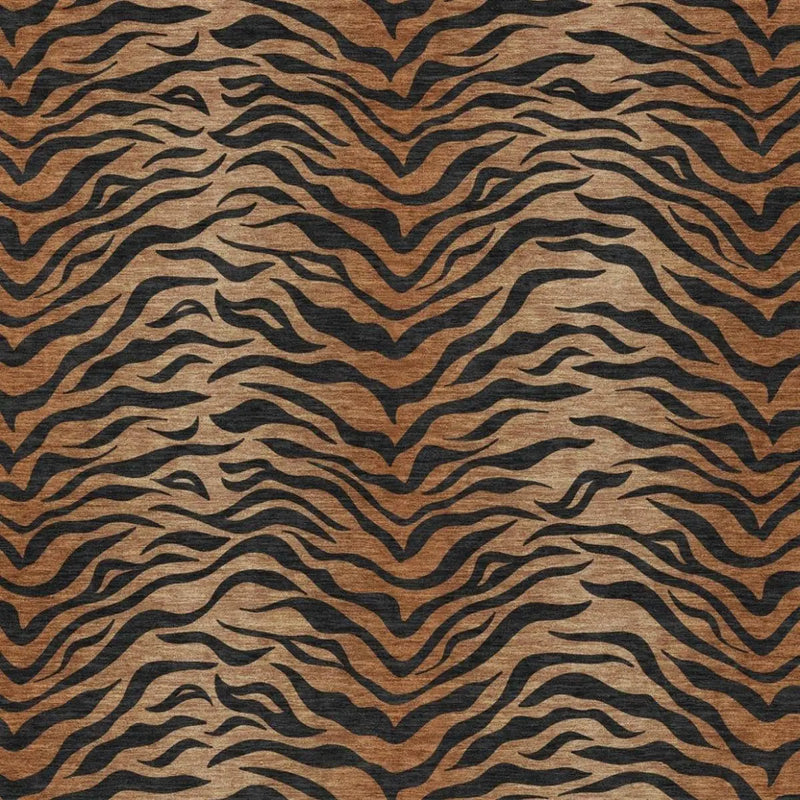 8' X 10' Rust And Orange Animal Print Washable Indoor Outdoor Area Rug Homeroots Outdoor