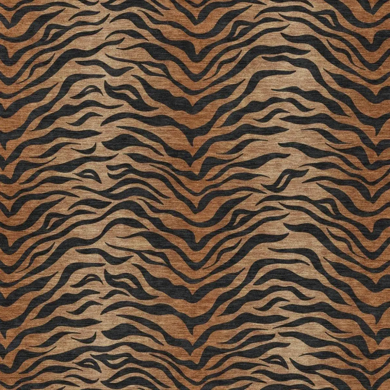 8' X 10' Rust And Orange Animal Print Washable Indoor Outdoor Area Rug Homeroots Outdoor