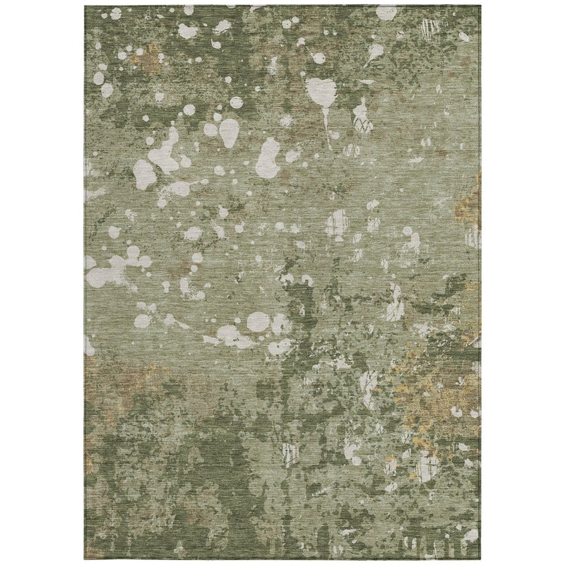 8' X 10' Sage And Beige Abstract Washable Indoor Outdoor Area Rug Homeroots Outdoor