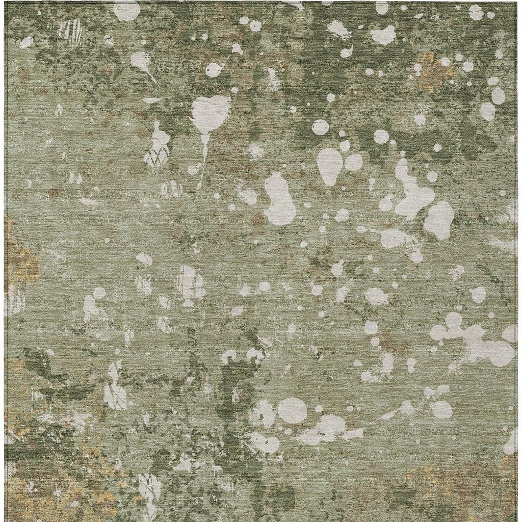 8' X 10' Sage And Beige Abstract Washable Indoor Outdoor Area Rug Homeroots Outdoor