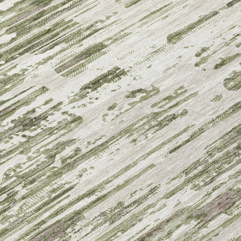 8' X 10' Sage And Green Abstract Washable Indoor Outdoor Area Rug Homeroots Outdoor