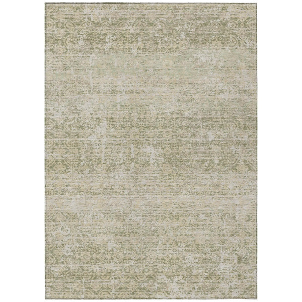 8' X 10' Sage And Green Abstract Washable Indoor Outdoor Area Rug Homeroots Outdoor