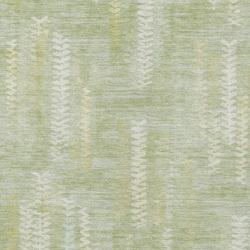 8' X 10' Sage And Green Striped Washable Indoor Outdoor Area Rug Homeroots Outdoor