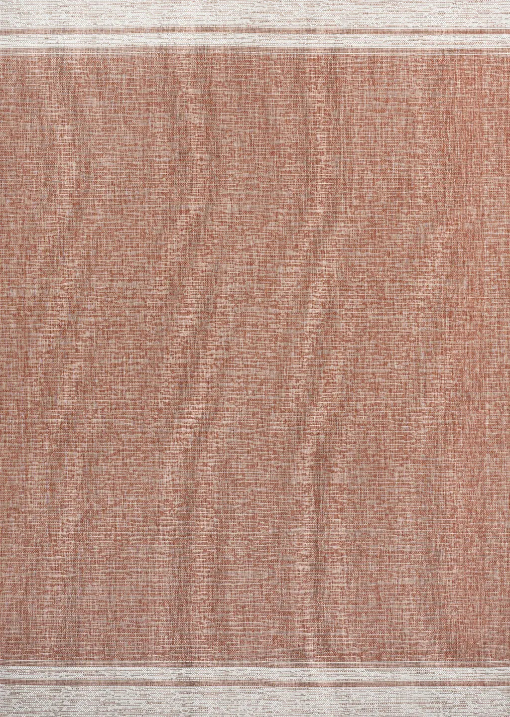 8' X 10' Salmon And Cream Indoor Outdoor Area Rug - GreatEagleInc