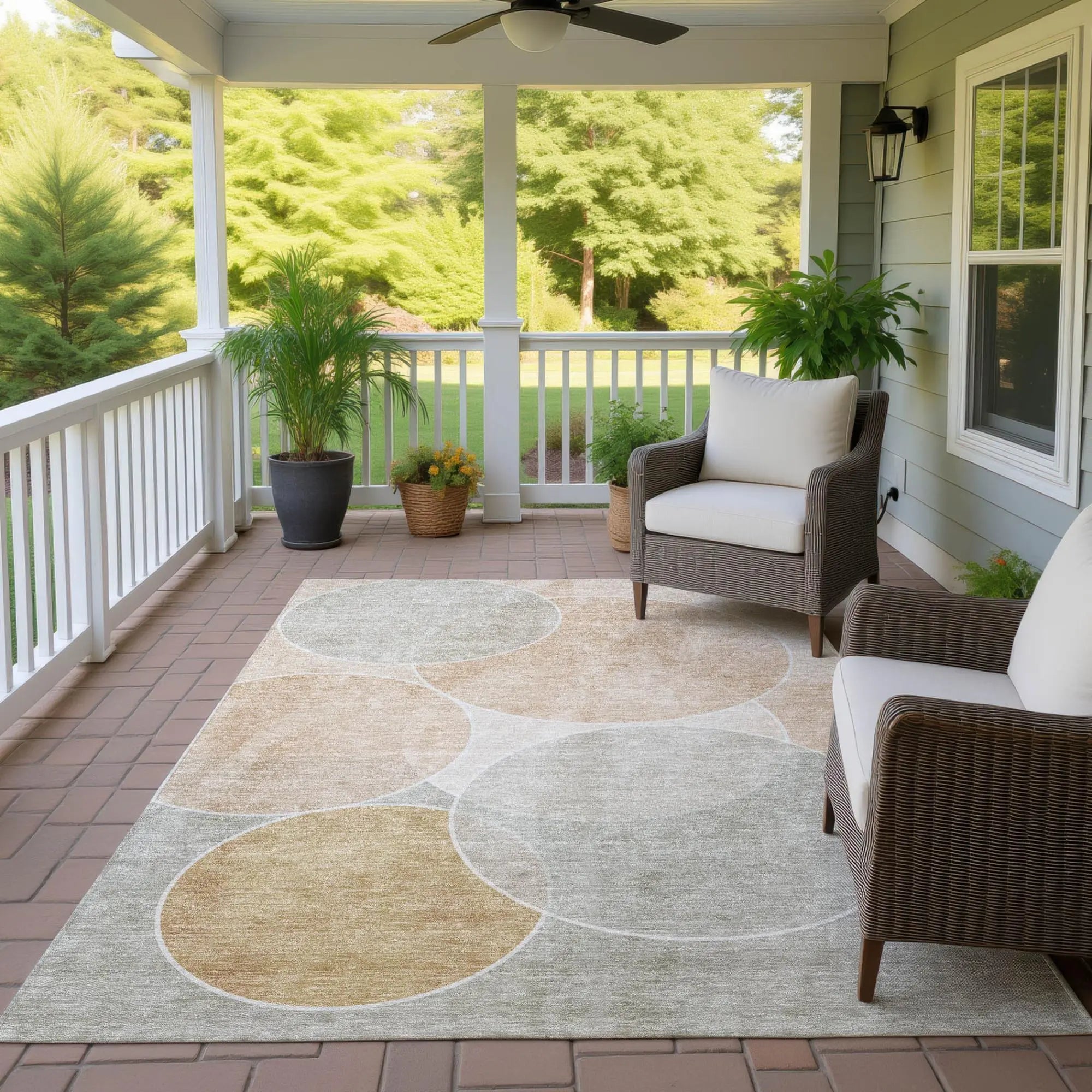 8' X 10' Salmon And Orange Geometric Washable Indoor Outdoor Area Rug Homeroots Outdoor