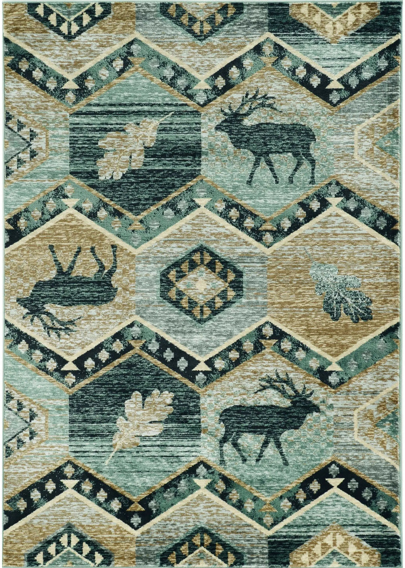 8' X 10' Seafoam Lodge Area Rug Homeroots Outdoor