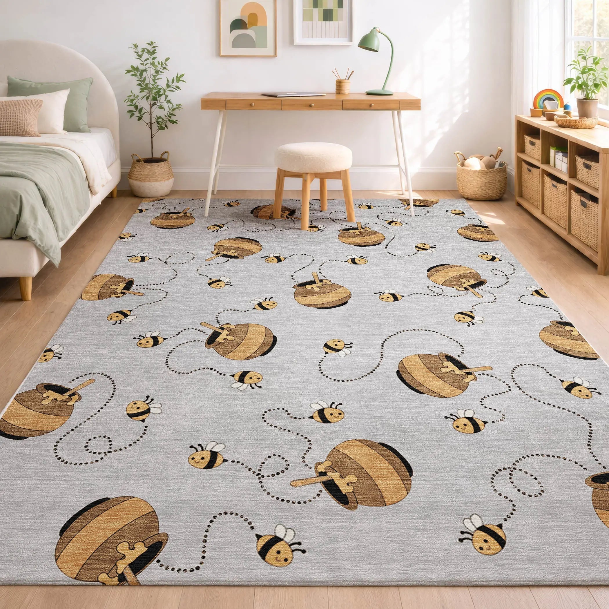 8' X 10' Silver And Beige Geometric Washable Indoor Outdoor Area Rug Homeroots Outdoor