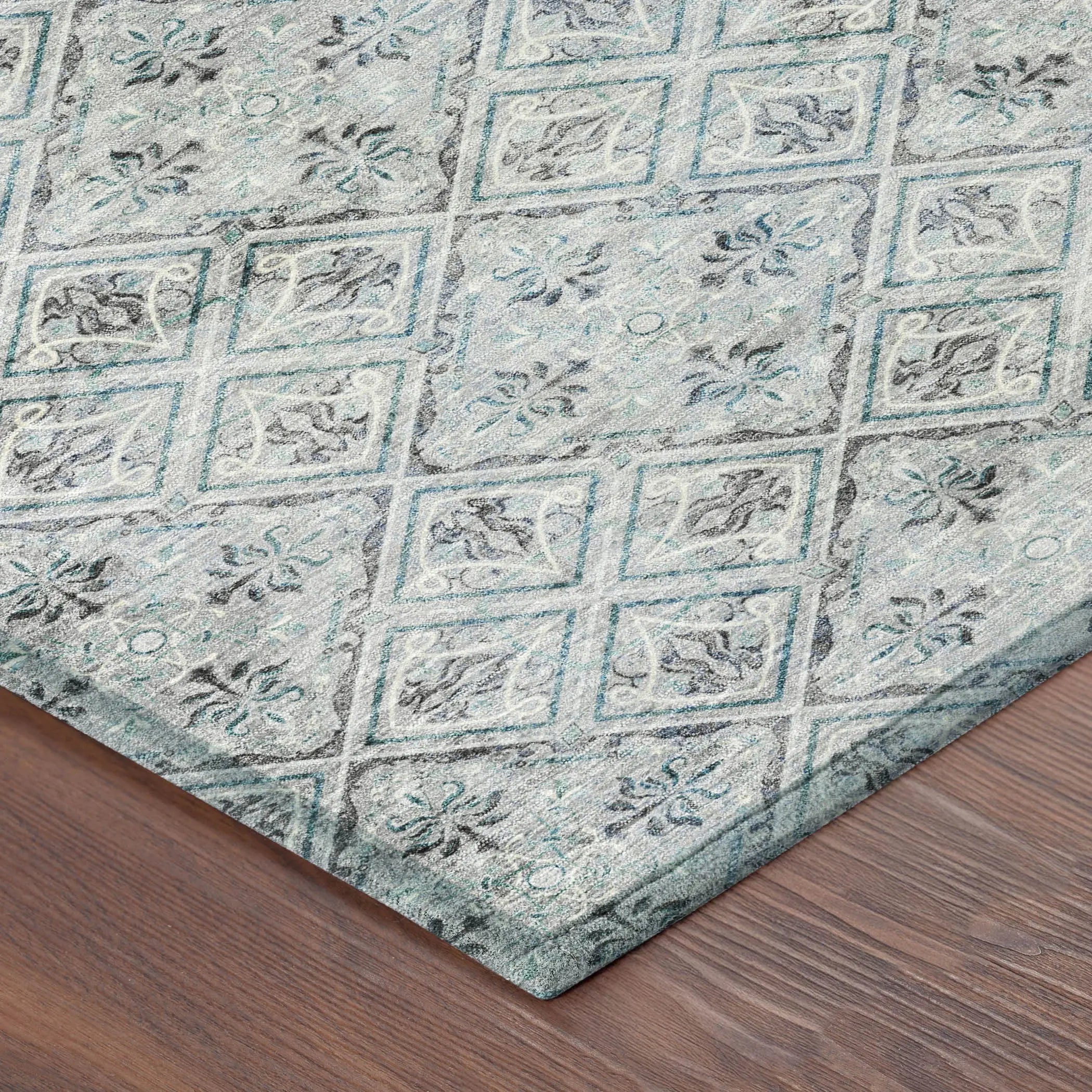 8' X 10' Silver And Brown Geometric Washable Indoor Outdoor Area Rug Homeroots Outdoor