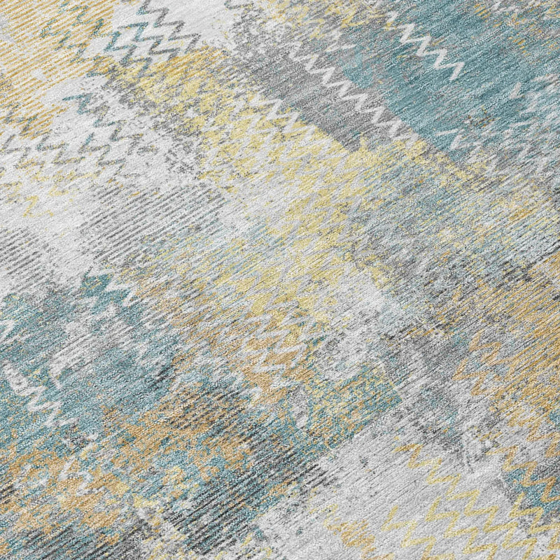 8' X 10' Silver And Gray Abstract Washable Indoor Outdoor Area Rug Homeroots Outdoor