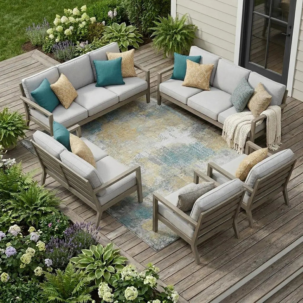 8' X 10' Silver And Gray Abstract Washable Indoor Outdoor Area Rug Homeroots Outdoor