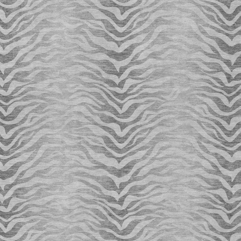 8' X 10' Silver And Gray Animal Print Washable Indoor Outdoor Area Rug Homeroots Outdoor