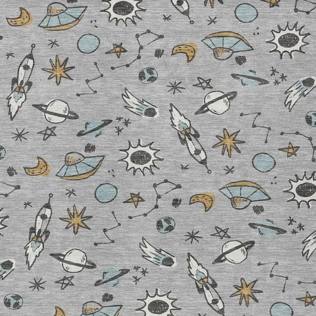 8' X 10' Silver And Gray Animal Print Washable Indoor Outdoor Area Rug Homeroots Outdoor