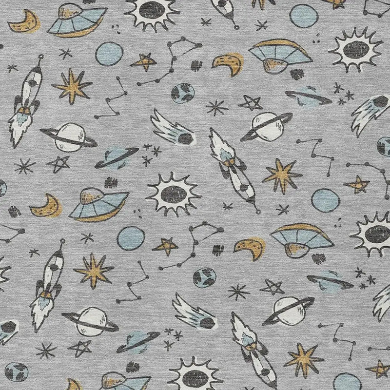 8' X 10' Silver And Gray Animal Print Washable Indoor Outdoor Area Rug Homeroots Outdoor