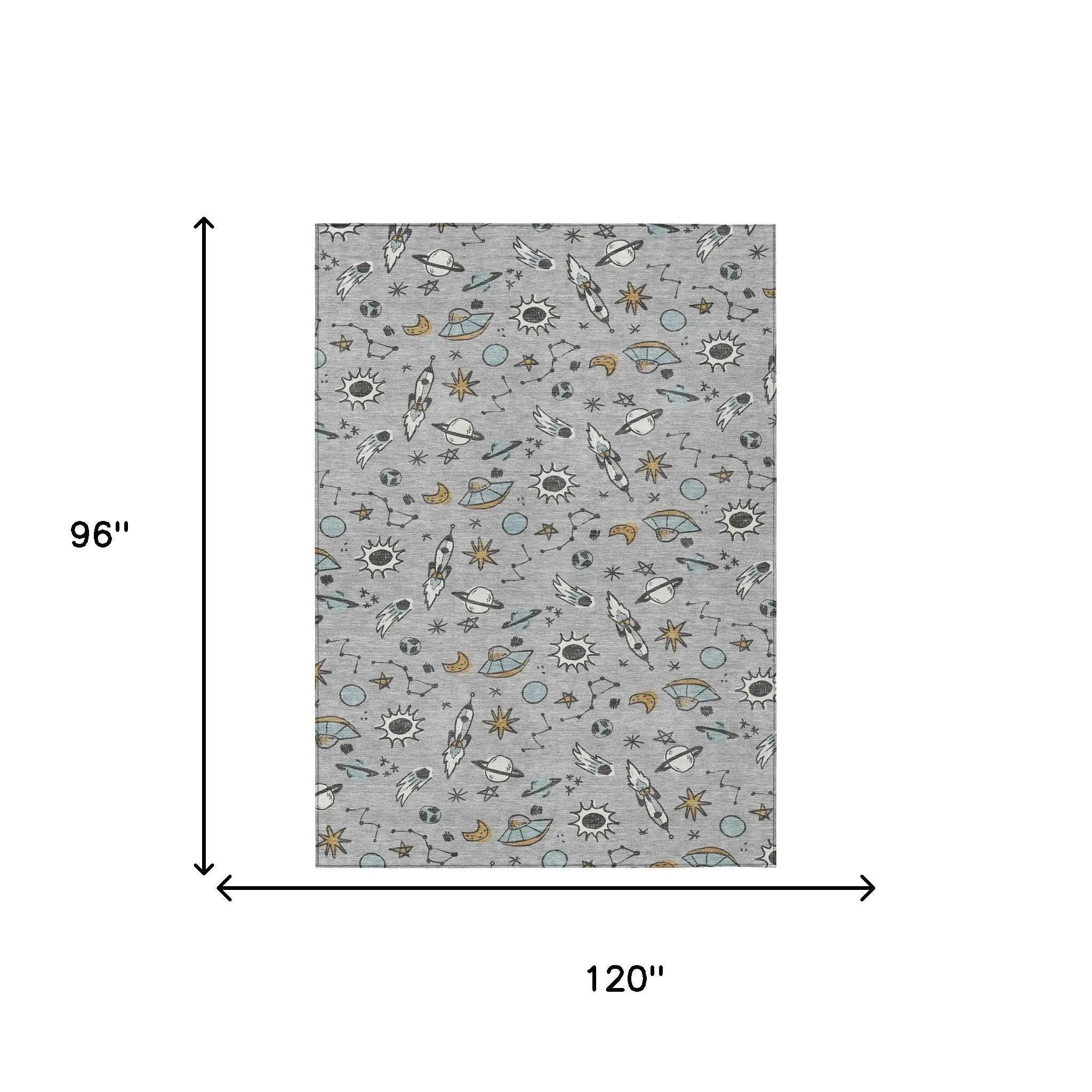 8' X 10' Silver And Gray Animal Print Washable Indoor Outdoor Area Rug Homeroots Outdoor