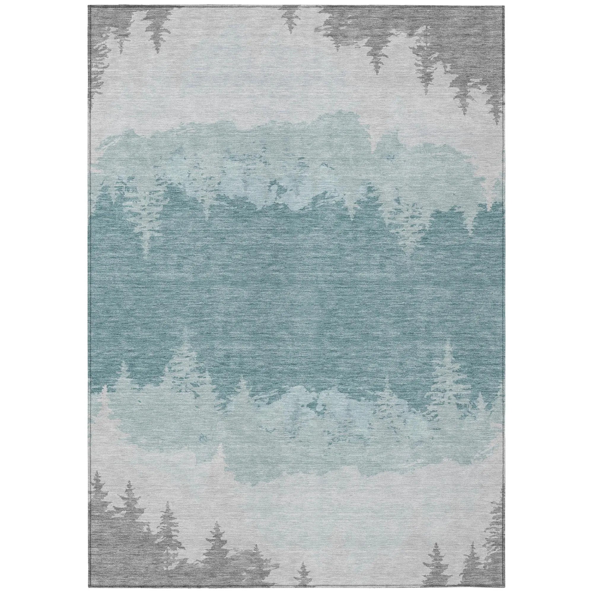8' X 10' Silver And Gray Floral Washable Indoor Outdoor Area Rug Homeroots Outdoor