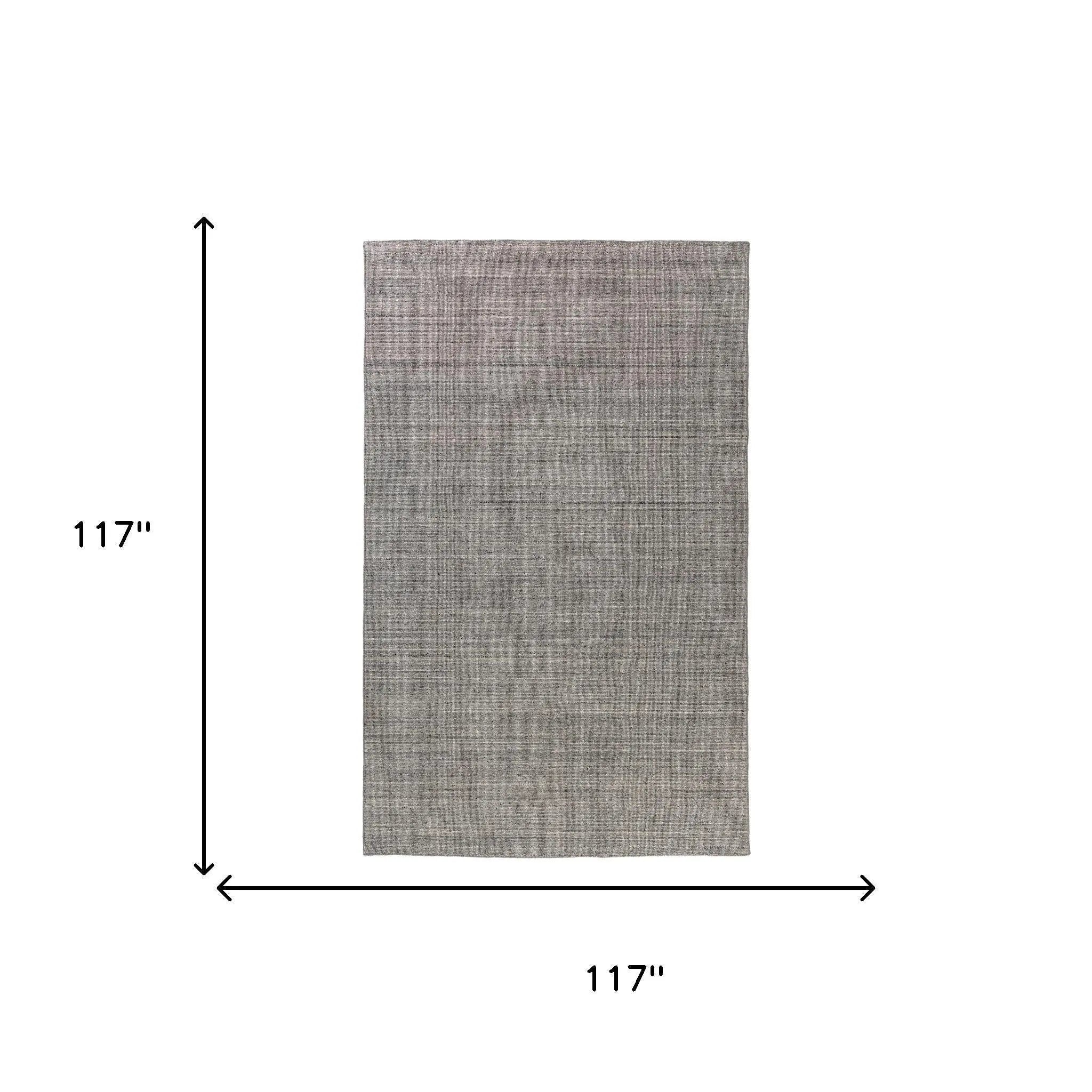 8' X 10' Silver And Gray Wool Hand Knotted Area Rug Homeroots Home Decor