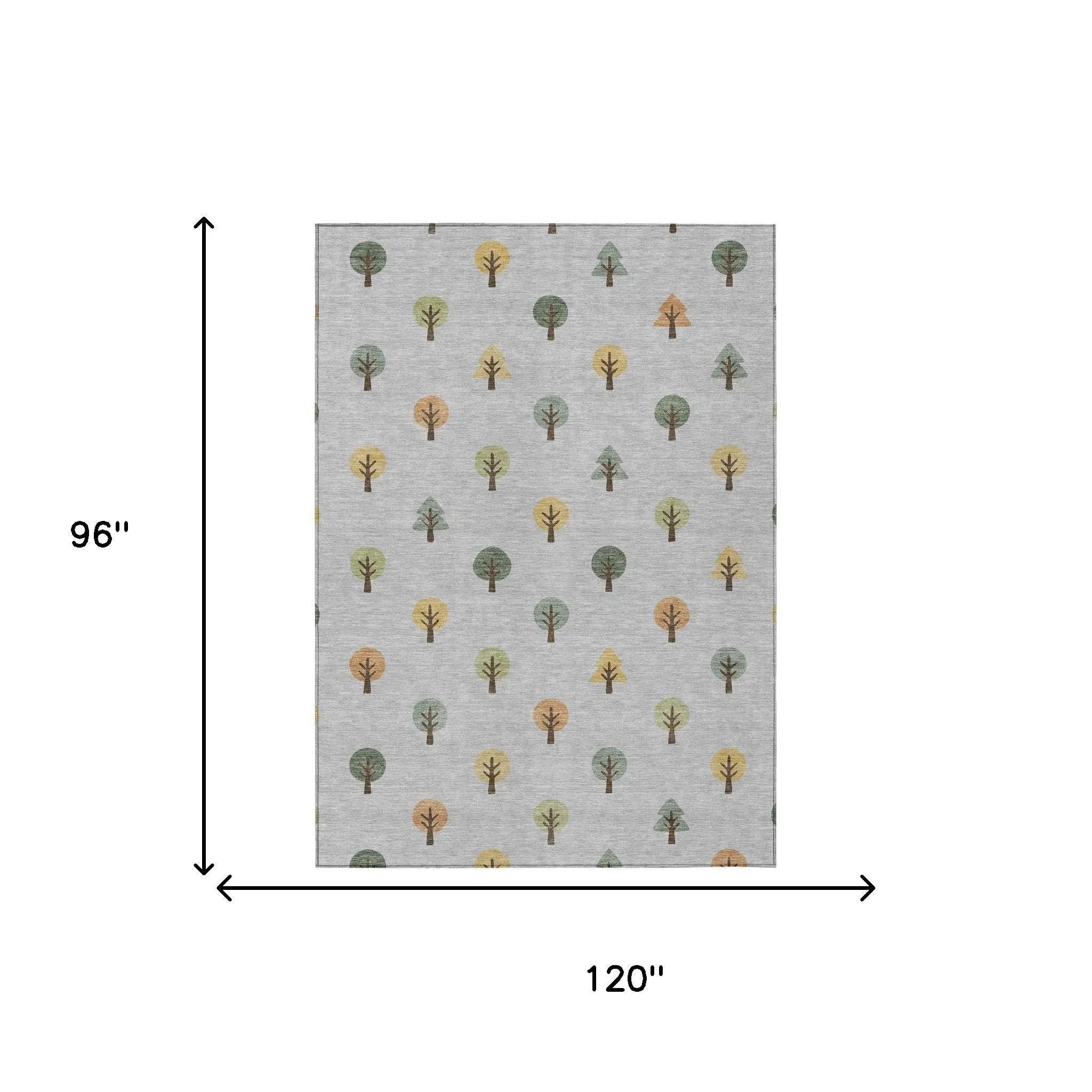 8' X 10' Silver And Green Geometric Washable Indoor Outdoor Area Rug Homeroots Outdoor