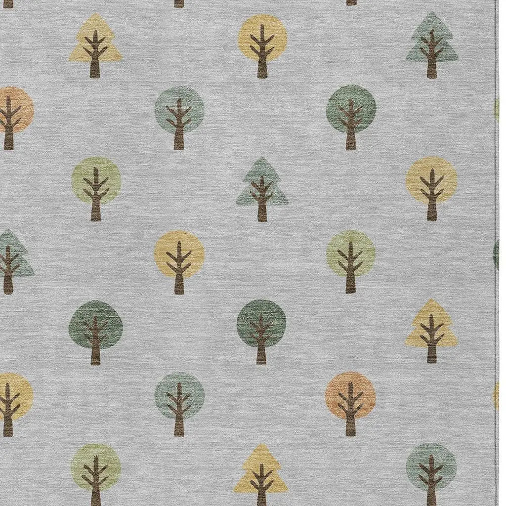 8' X 10' Silver And Green Geometric Washable Indoor Outdoor Area Rug Homeroots Outdoor
