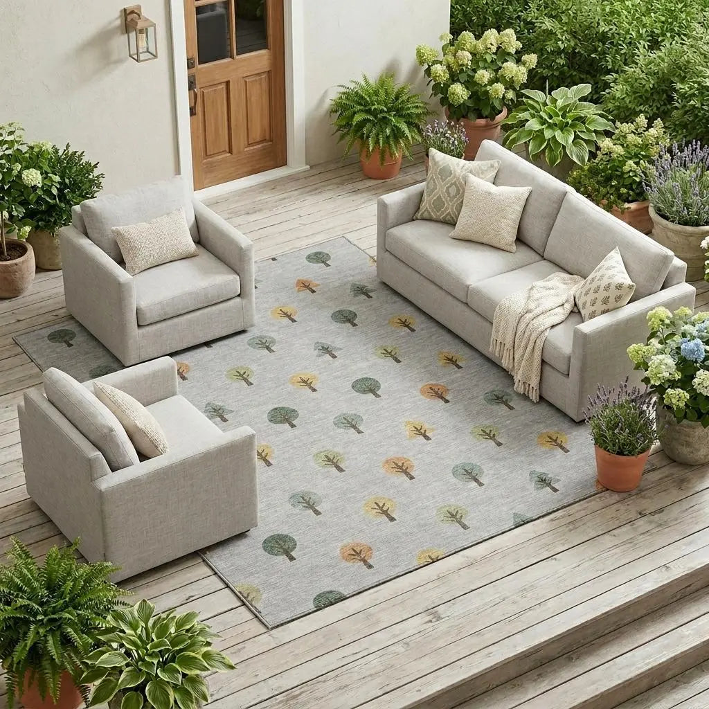 8' X 10' Silver And Green Geometric Washable Indoor Outdoor Area Rug Homeroots Outdoor