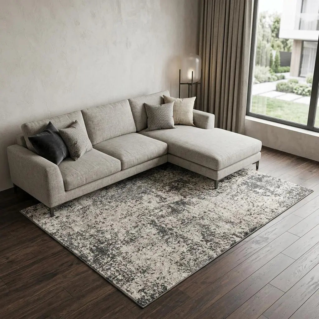 8' X 10' Silver Gray And Taupe Abstract Area Rug Homeroots Home Decor