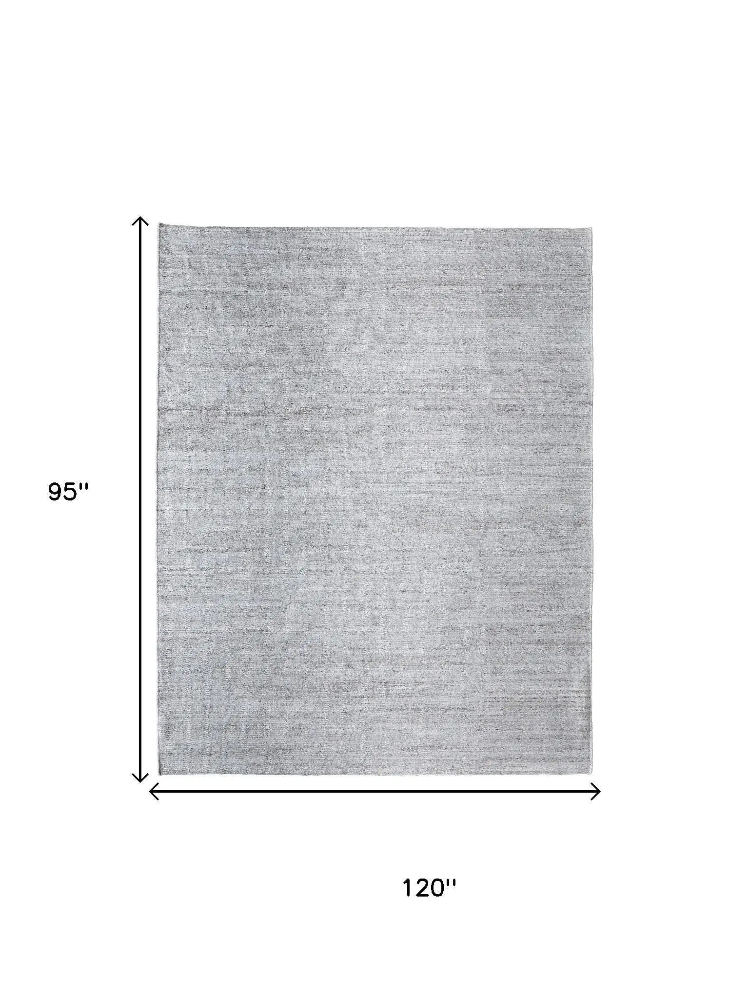 8' X 10' Silver Handmade Indoor Outdoor Area Rug Homeroots Outdoor