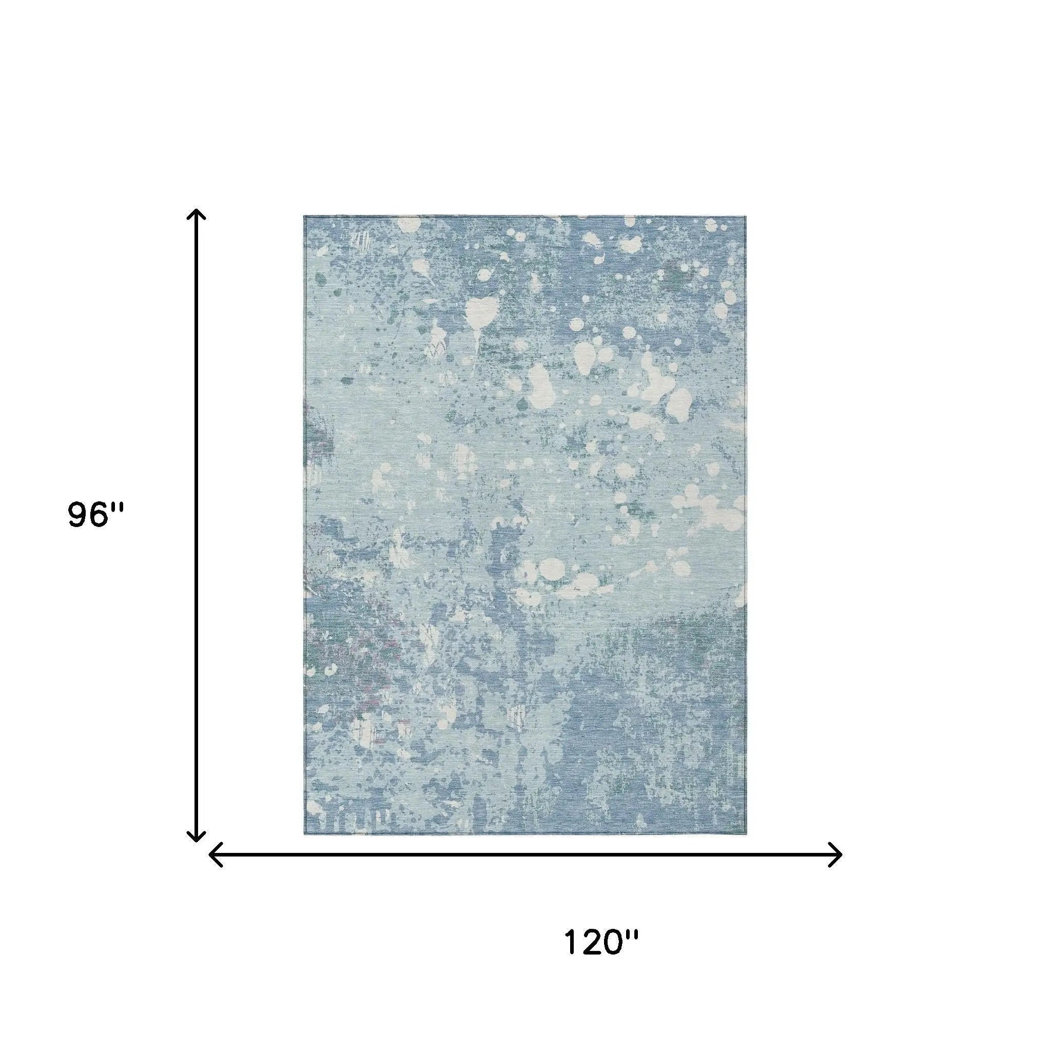 8' X 10' Sky Blue And Beige Abstract Washable Indoor Outdoor Area Rug Homeroots Outdoor