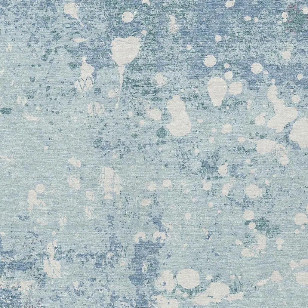 8' X 10' Sky Blue And Beige Abstract Washable Indoor Outdoor Area Rug Homeroots Outdoor