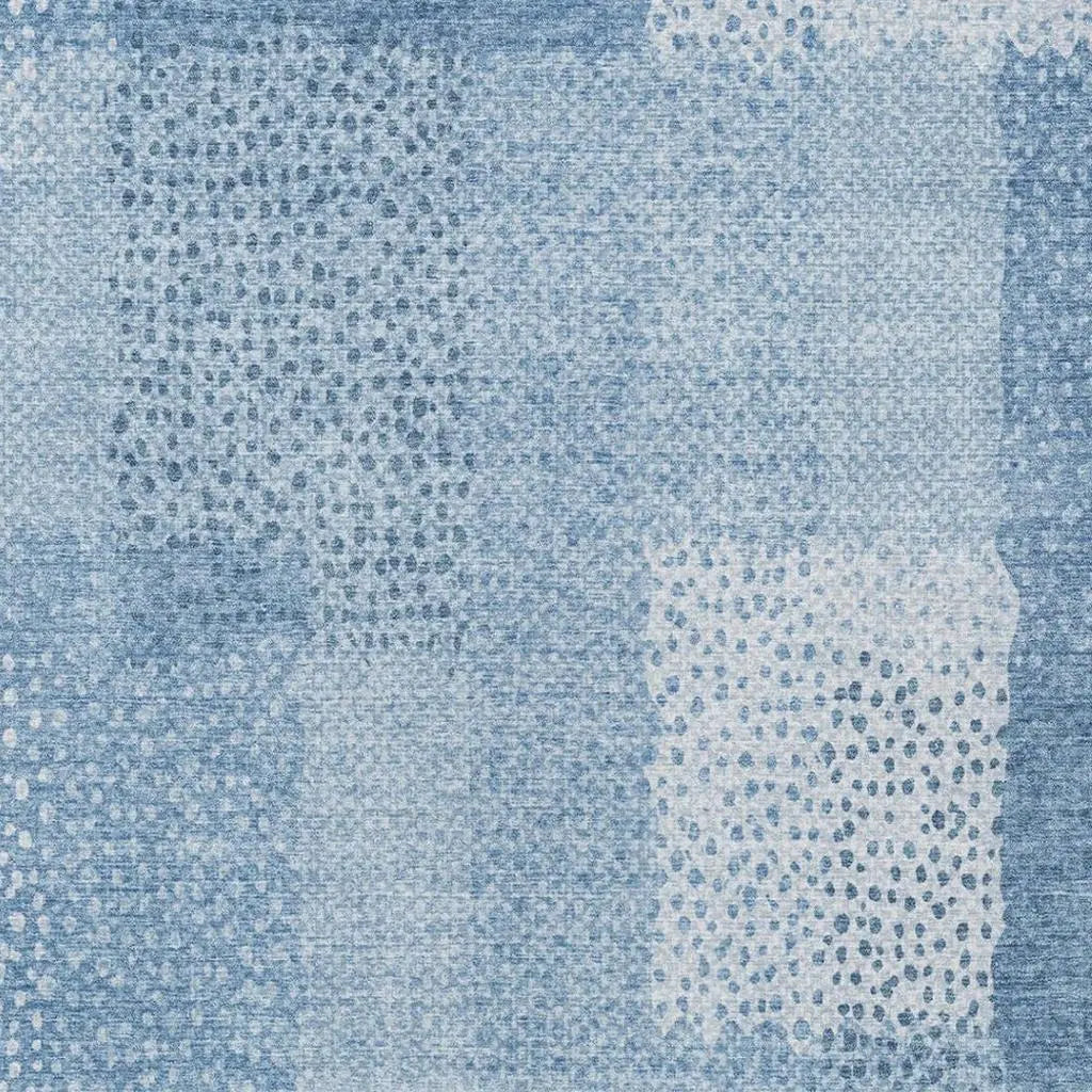 8' X 10' Sky Blue And Blue Abstract Washable Indoor Outdoor Area Rug Homeroots Outdoor