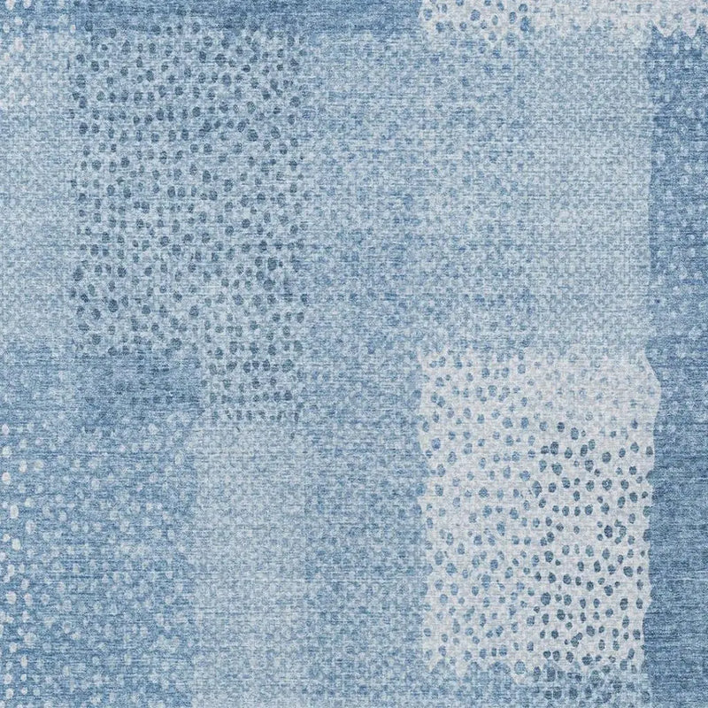 8' X 10' Sky Blue And Blue Abstract Washable Indoor Outdoor Area Rug Homeroots Outdoor