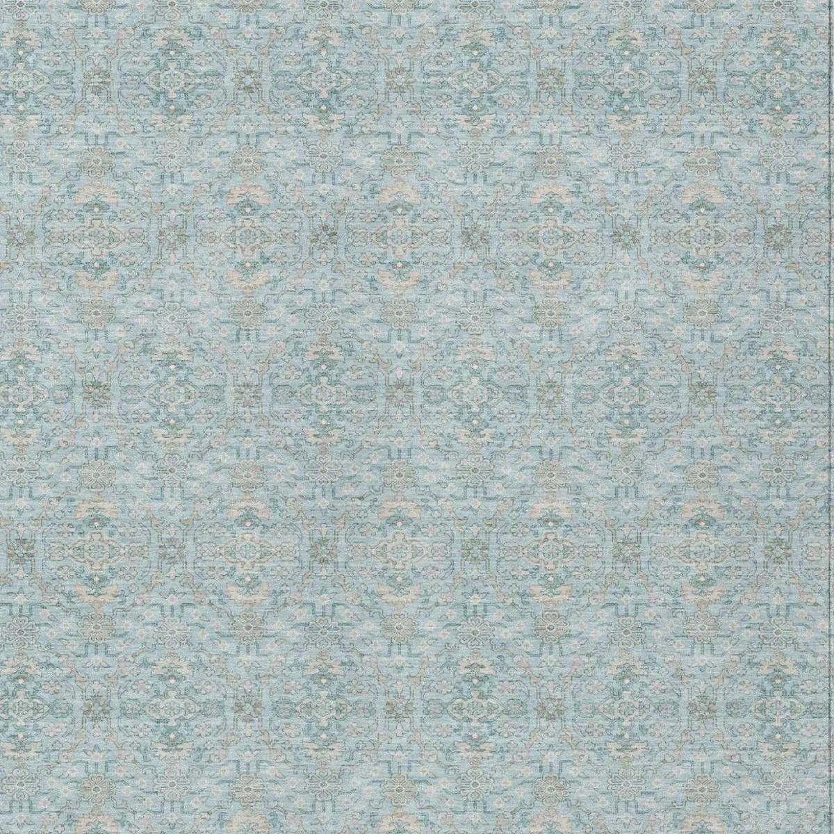 8' X 10' Sky Blue And Blue Oriental Washable Indoor Outdoor Area Rug Homeroots Outdoor