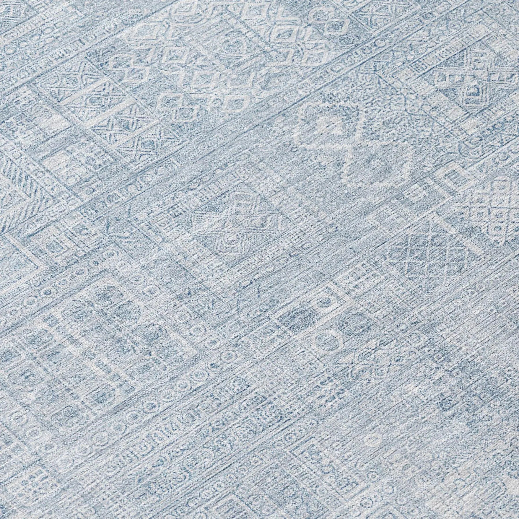 8' X 10' Sky Blue And Blue Oriental Washable Indoor Outdoor Area Rug Homeroots Outdoor