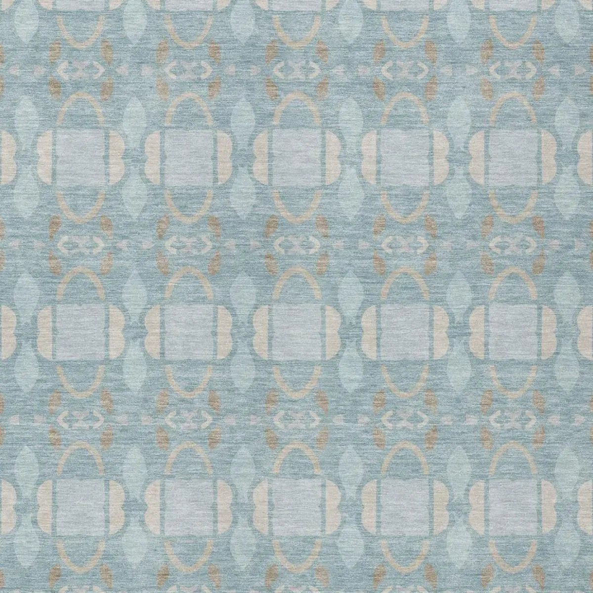8' X 10' Sky Blue And Blue Striped Washable Indoor Outdoor Area Rug Homeroots Outdoor