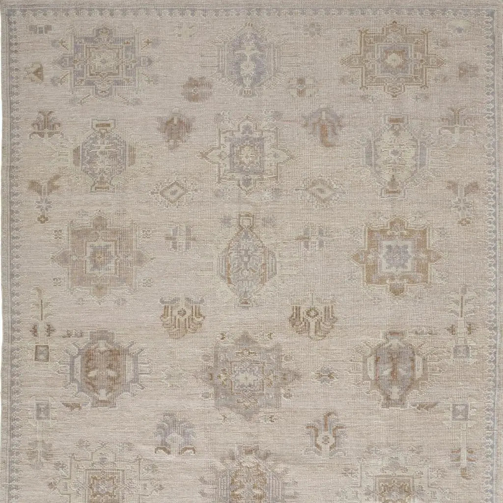 8' X 10' Tan And Brown Floral Hand Knotted Stain Resistant Area Rug Homeroots Outdoor