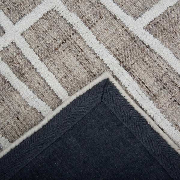 8' X 10' Tan And Ivory Wool Abstract Hand Tufted Area Rug Homeroots Home Decor