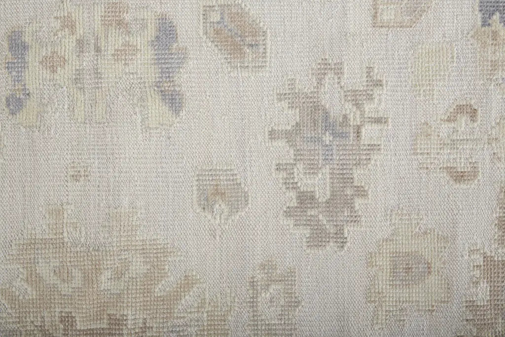 8' X 10' Tan Ivory And Orange Floral Hand Knotted Stain Resistant Area Rug Homeroots Outdoor